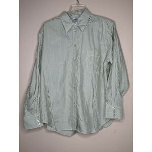 Kathie Lee 100% silk Striped Button Down Shirt‎ Professional Office Wear Size 12